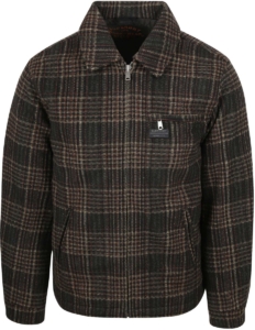 Superdry Overshirt Wool Blend Ruit – Heren Tussenjas Bruin