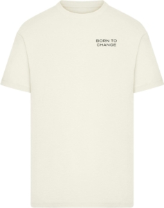 Mister Tee Born To Change Heren Tshirt S Creme