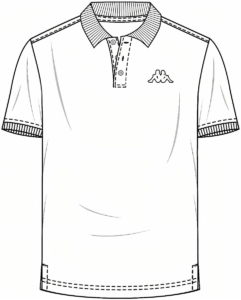Kappa-poloshirt voor heren 303173 Bright -M 11-0601-weiss