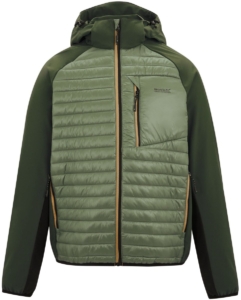 Heren Pro Hybrid II gewatteerde jas Groen