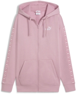 Puma Ess Tape Relaxed Fit Sweatshirt Met Rits M Vrouw Roze