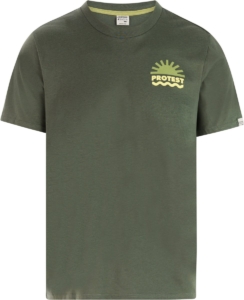 Protest PRTRenhold T-shirt Heren Korte mouwen Ronde hals Normale pasvorm Crème Thyme