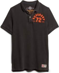 Superdry VINTAGE ATHLETIC POLO Heren Poloshirt Zwart