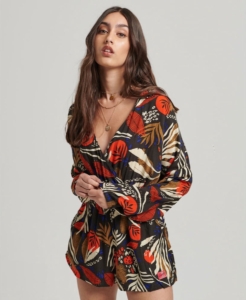 Superdry Vintage Beach Playsuit XS Vrouw I See You Print