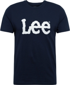 Lee WOBLY LOGO Heren Shirt Marineblauw