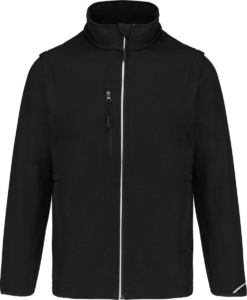 PROACT® Softshell met afritsbare mouwen PA323 Zwart