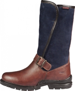 Horka Outdoorlaars Chesterfield Leer/bont/rubber Blauw