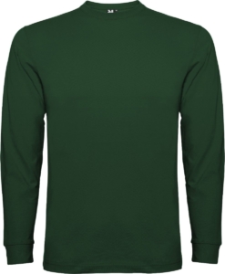Donker Effen t-shirt lange mouwen model Pointer merk Roly 3XL Groen