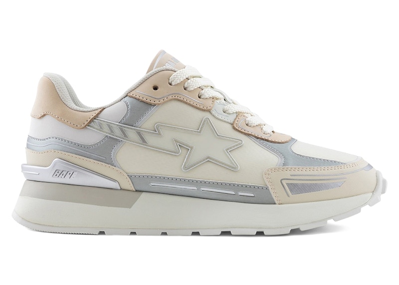 A Bathing Ape Cross Sta Ivory Wit