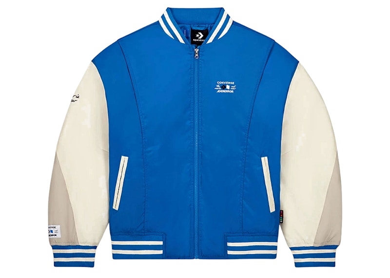 ADER error x Converse Shapes Varsity Jacket Cobalt Blauw