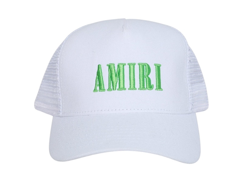 AMIRI Core Logo Trucker Hat /Lime Wit