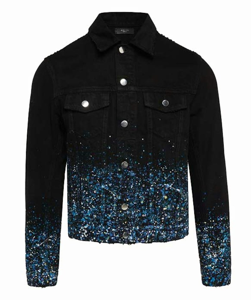 AMIRI Crystal Rhinestone Jacket Zwart