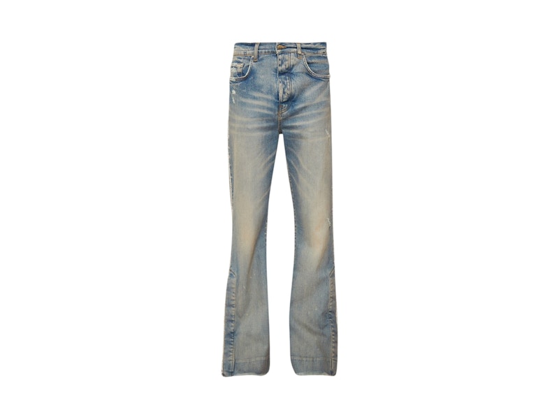 AMIRI Crystal Stack Flare Jeans Clay Indigo