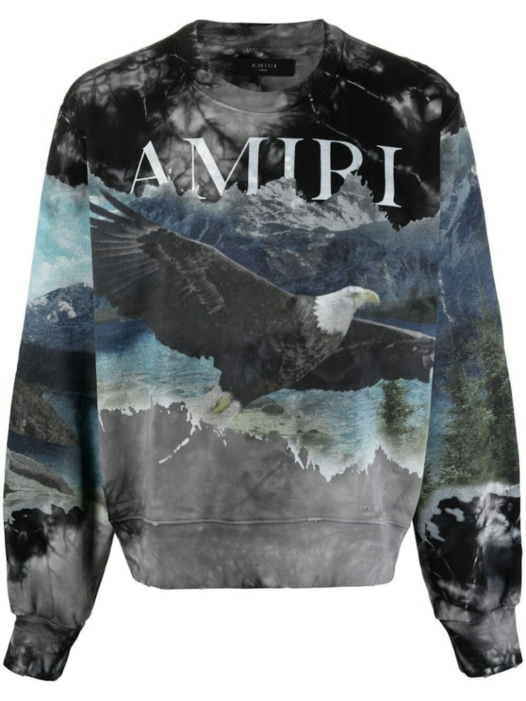 AMIRI Eagle Bleach Crew Multicolor