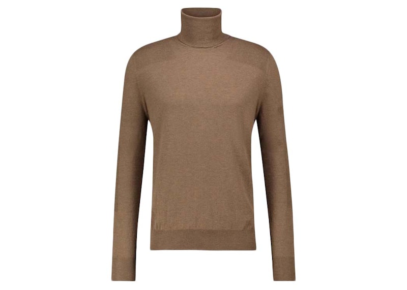 AMIRI Fitted Wool Turtleneck Sweater Bruin