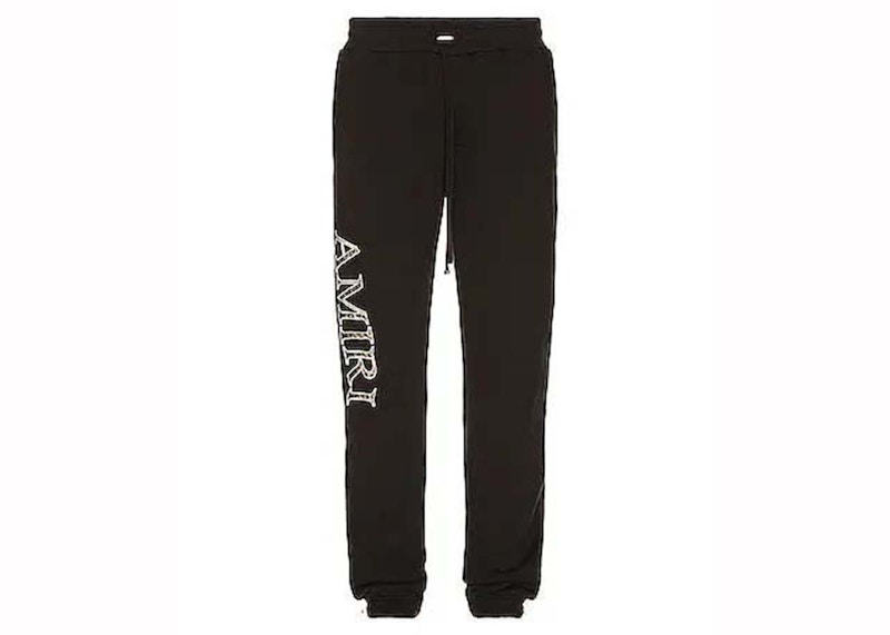 AMIRI Leopard Applique Sweatpants Zwart