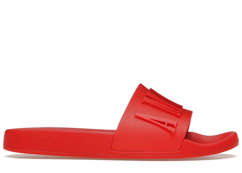 AMIRI Pool Slide Debossed Rood