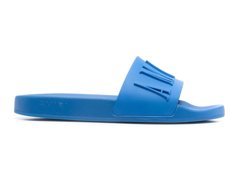 AMIRI Pool Slide Debossed Royal Blauw