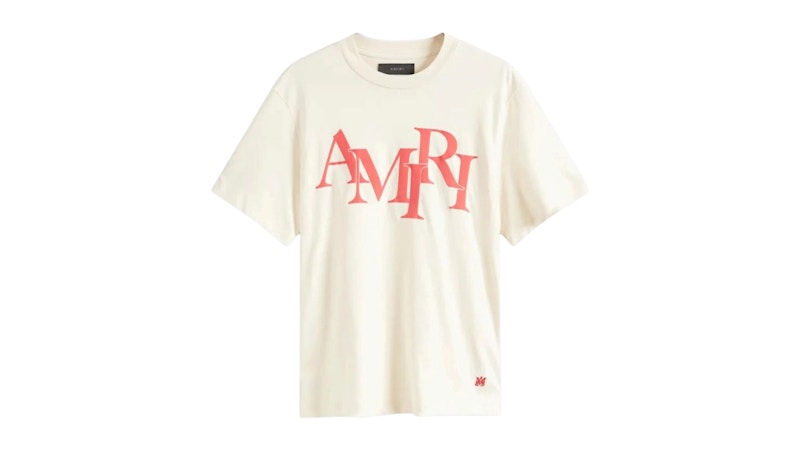 AMIRI Staggered Tee Birch Wit