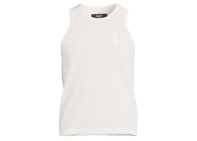 AMIRI Waffle Stitch Tank Summer Sand
