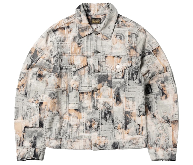 Aries Santino Trucker Jacket Multi Multicolor
