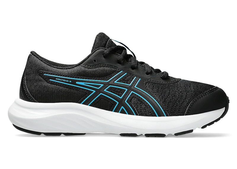 ASICS Contend 9 Digital Aqua Zwart