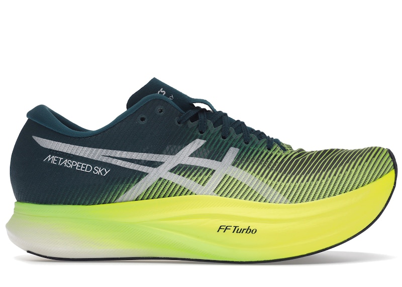 ASICS Metaspeed Sky+ Velvet Pine Safety Geel