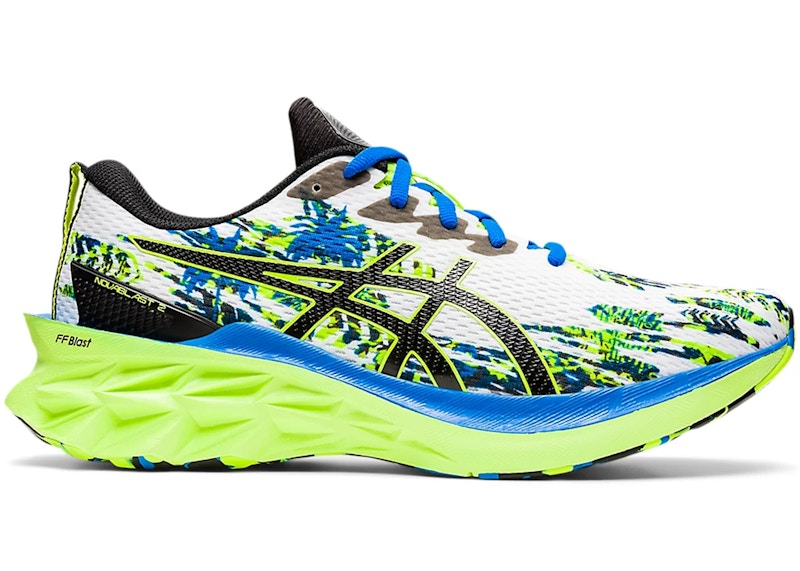 ASICS Novablast 2 Run Faster Lime Zwart