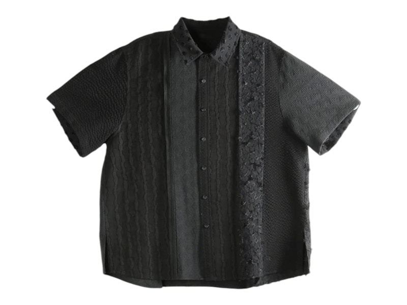 ADER error Short Sleeve Button-Up T-shirt Zwart