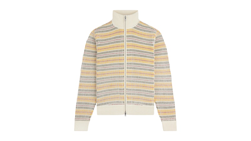Aime Leon Dore Multi Color Knit Track Sweater Pristine Multi Multicolor
