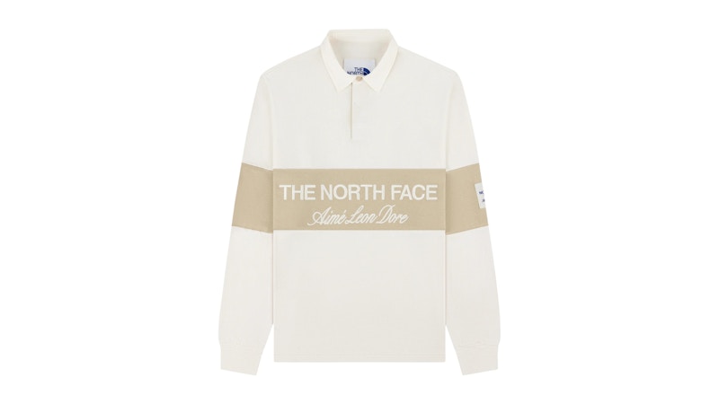 Aime Leon Dore x The North Face Script Logo Rugby Creme