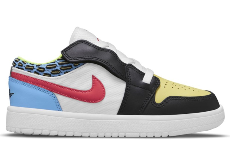 Jordan 1 Low Funky Patterns Zwart