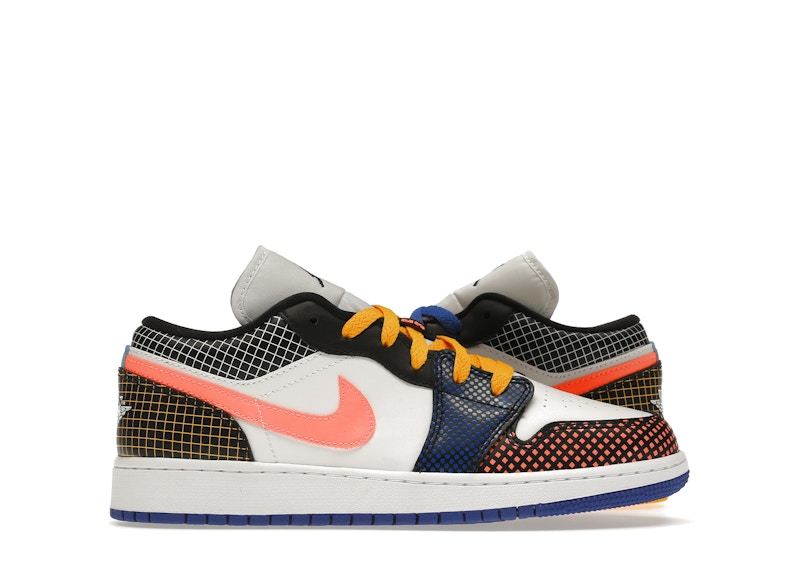 Jordan 1 Low MMD Multi-Color Grid Zwart