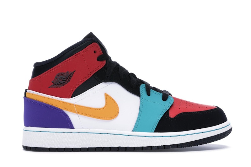 Jordan 1 Mid Bred Multi-Color Zwart