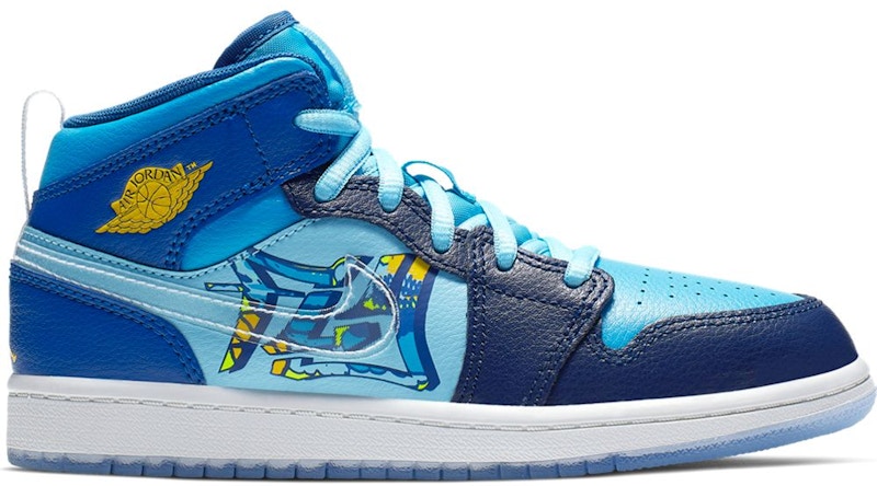Jordan 1 Mid Fly Blauw