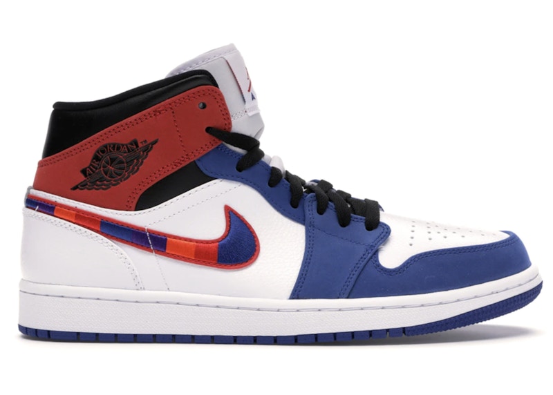 Jordan 1 Mid Multi-Color Swoosh Zwart