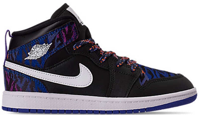 Jordan 1 Mid Multi-Color Tiger Stripe Zwart