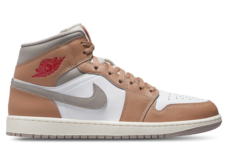 Jordan 1 Mid Rattan College Grijs