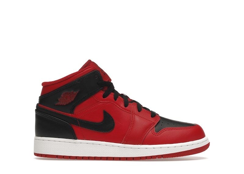 Jordan 1 Mid Reverse Bred Zwart
