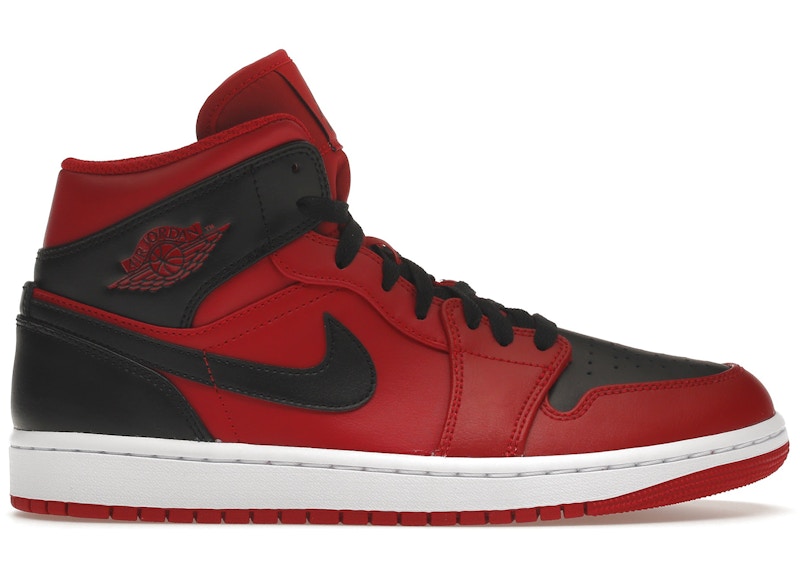 Jordan 1 Mid Reverse Bred Zwart