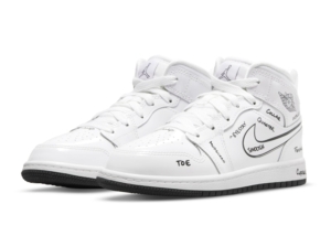 Jordan 1 Mid Schematic Zwart