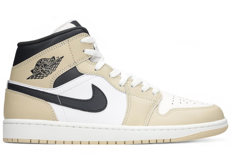 Jordan 1 Mid Summit Off Noir Rattan Wit