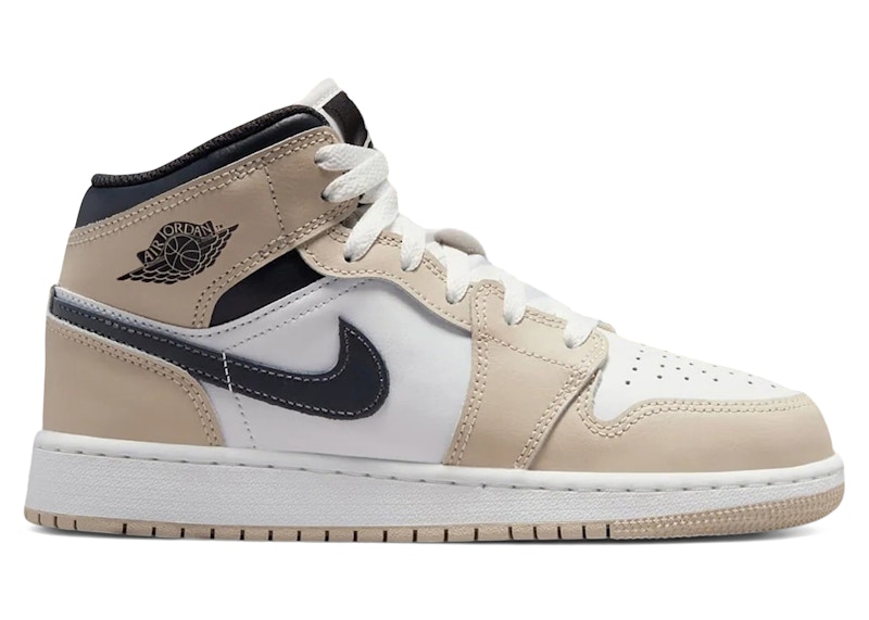 Jordan 1 Mid Off Noir Rattan Wit