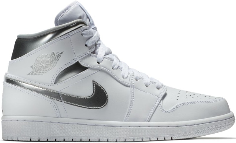 Jordan 1 Retro Mid Pure Money Zilver