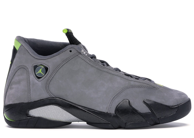 Jordan 14 Retro Graphite Chartreuse Zwart