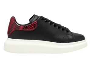Alexander McQueen Oversized Python Print Zwart