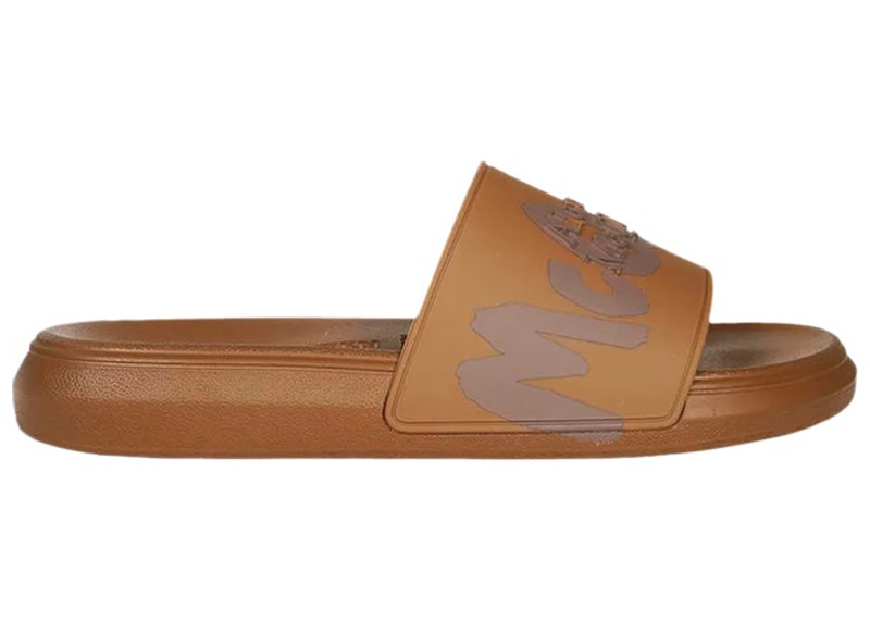 Alexander McQueen Pool Slide Graffiti Logo Bruin