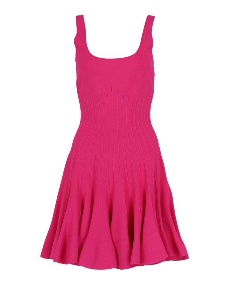 Alexander McQueen Sleeveless Ruffle Dress Roze