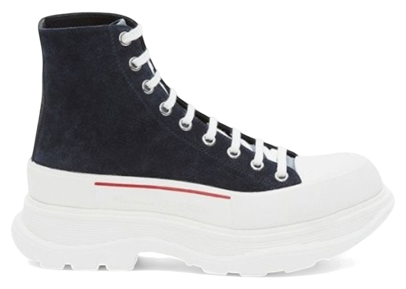 Alexander McQueen Tread Slick Boot Marineblauw