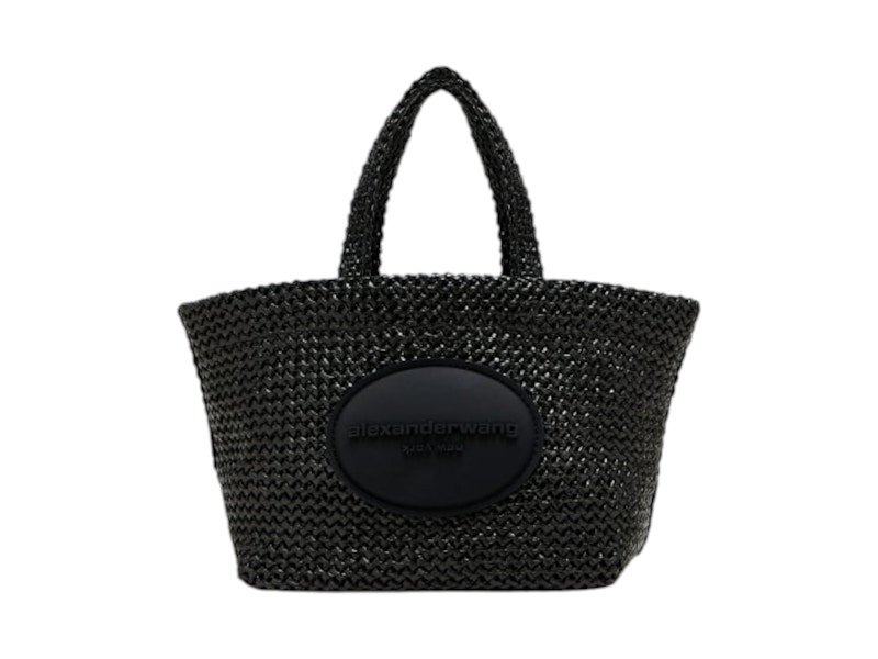 Alexander Wang Punch Small Raffia Tote Zwart